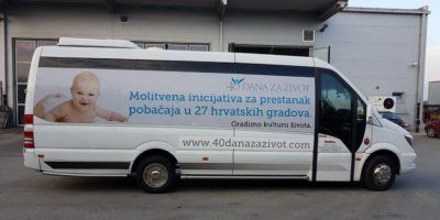 Promocija života - Mini busom &#039;40 dana za život&#039; kroz Hrvatsku