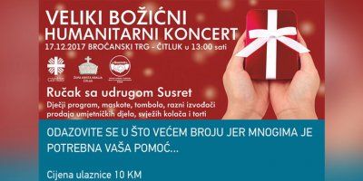 U nedjelju veliki božićni humanitarni koncert na Broćanskom trgu