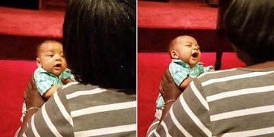Baka je tiho pjevala bebi u crkvi, a njezin odgovor je raznježio internet