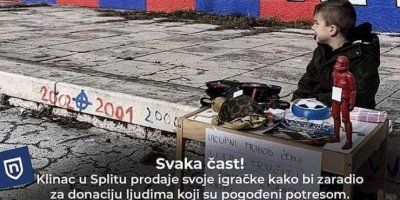 OGROMNO SRCE SPLITSKOG MALIŠANA Prodaje svoje igračke kako bi zaradio novac za donaciju stradalima u potresu