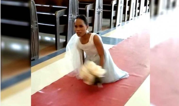 Mladenka rođena bez nogu hodala je do oltara na dan svog vjenčanja