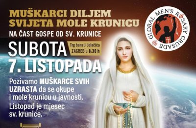 Svjetska molitva krunice u subotu, 7. listopada, i u cijeloj Hrvatskoj. Odazovite se!