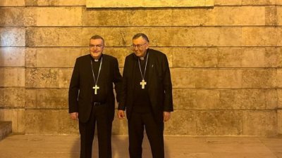 Kardinali Bozanić i Puljić uoči konklave u Domu sv. Marte