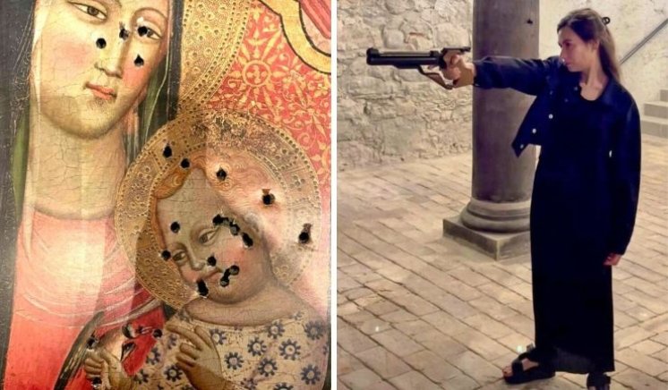 Političarka pucala u sliku Djevice Marije i Isusa, a sada joj prijeti velika kazna