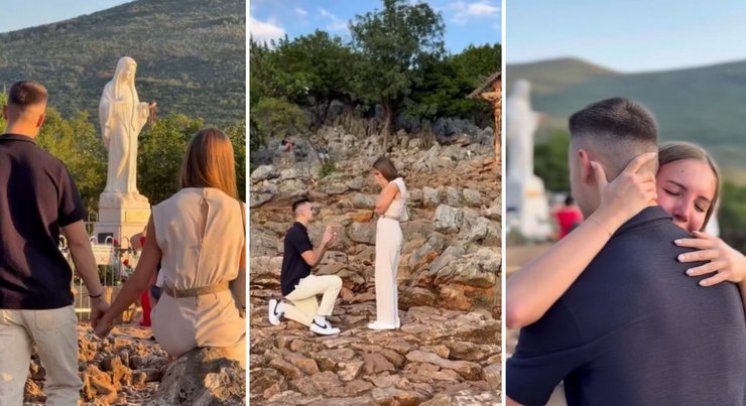 VIDEO Dirljiva prosidba na Brdu ukazanja: „Hoćeš li biti moja žena?“